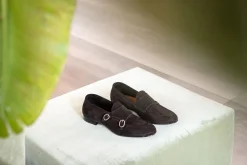 Mocassini camoscio testa