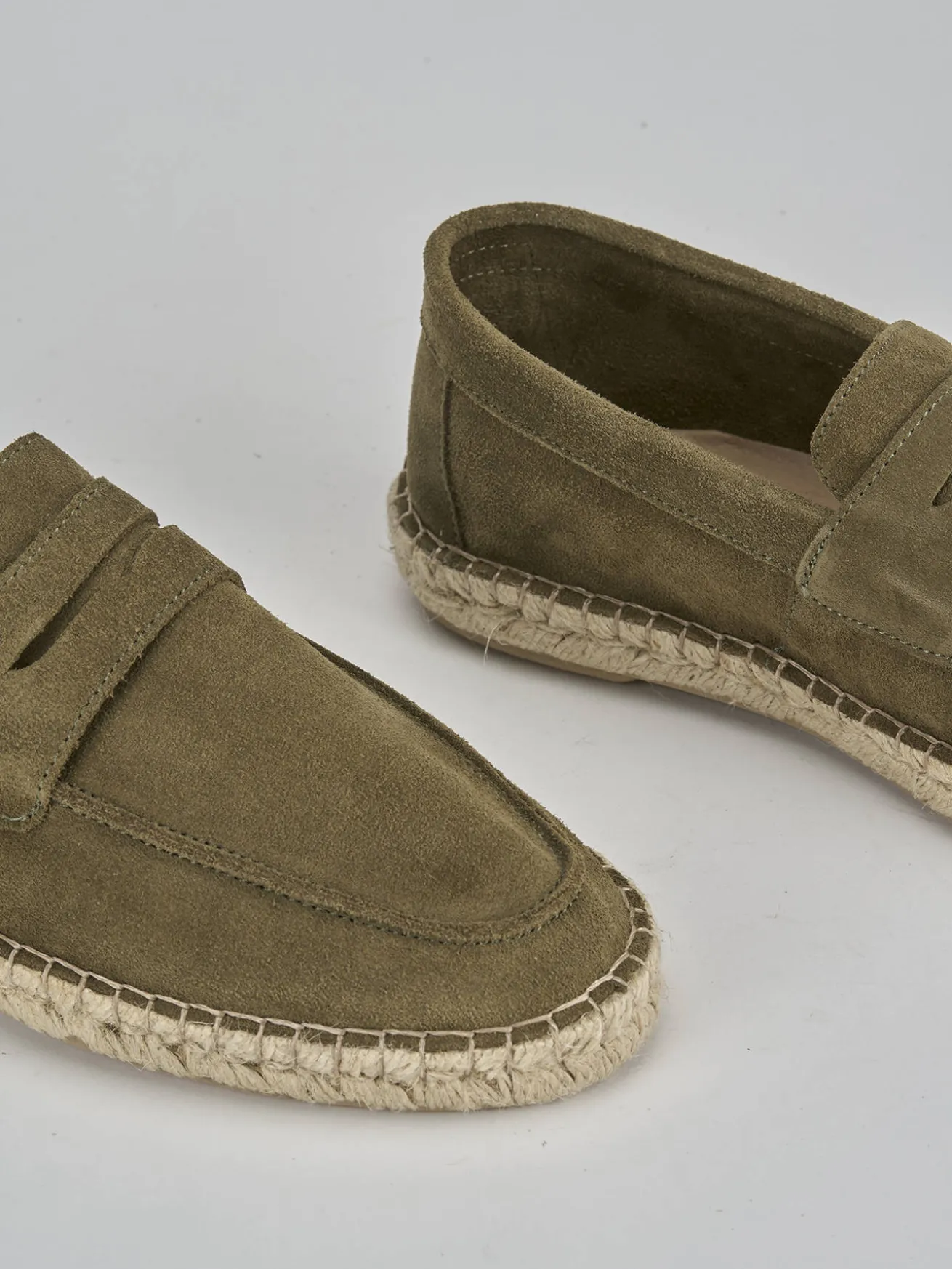 Mocassini camoscio verde