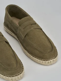 Mocassini camoscio verde