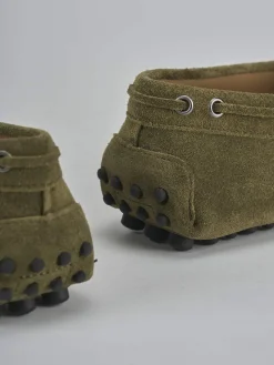 Mocassini camoscio verde