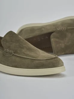 Mocassini camoscio verde