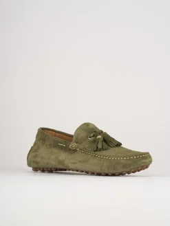 Mocassini camoscio verde
