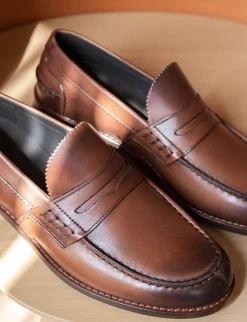 Mocassini pelle marrone