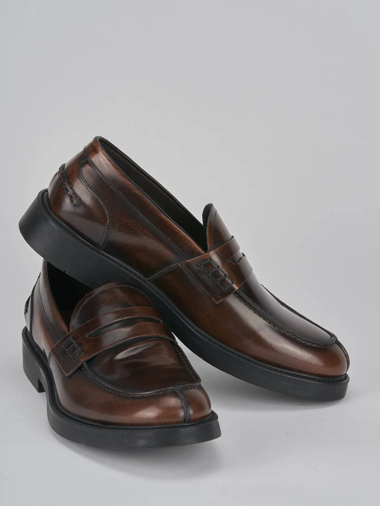 Mocassini pelle marrone