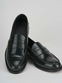 Mocassini pelle verde