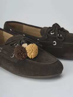 Mocassini tacco 1cm camoscio testa