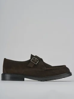 Mocassini tacco 2cm camoscio testa