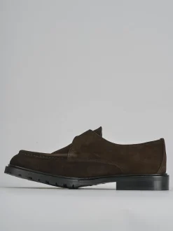 Mocassini tacco 2cm camoscio testa