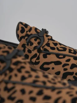 Mocassini tacco 1cm camoscio multicolor