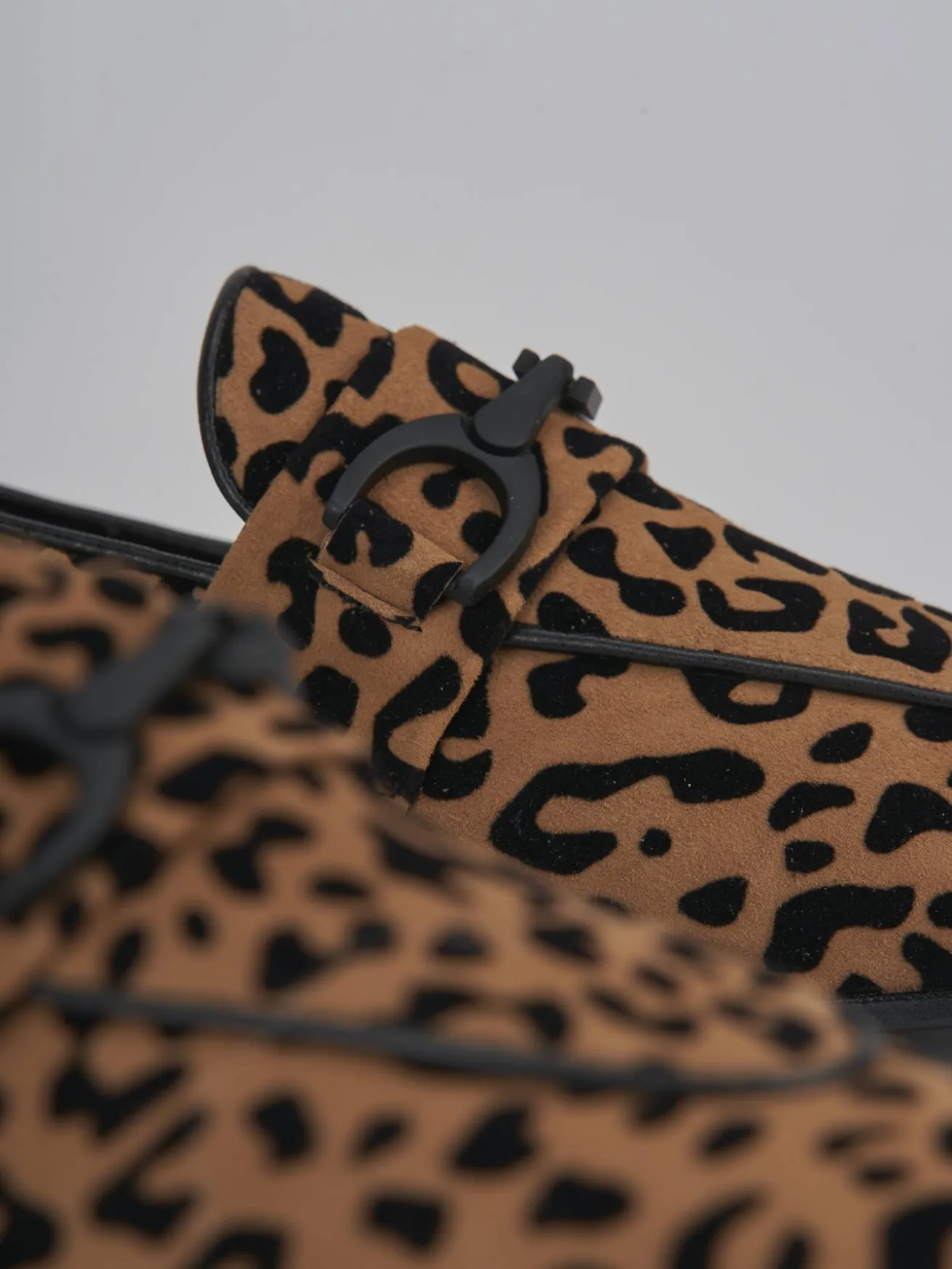 Mocassini tacco 1cm camoscio multicolor