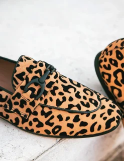 Mocassini tacco 1cm camoscio multicolor