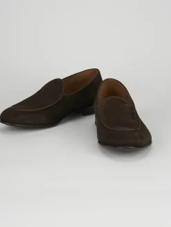 Mocassini tacco 2cm camoscio testa