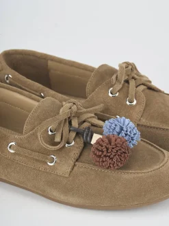 Mocassini tacco 1cm camoscio beige