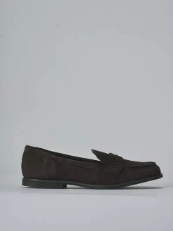 Mocassini tacco 1cm camoscio testa