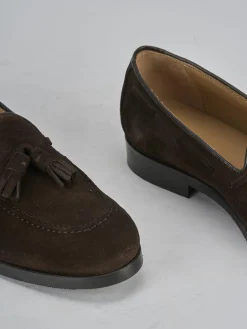 Mocassini tacco 1cm camoscio testa