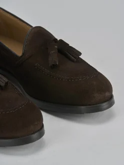 Mocassini tacco 1cm camoscio testa