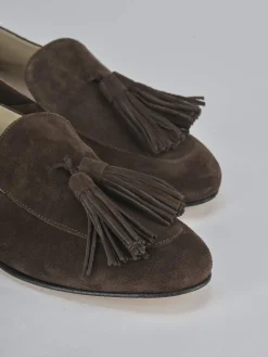 Mocassini tacco 1cm camoscio testa