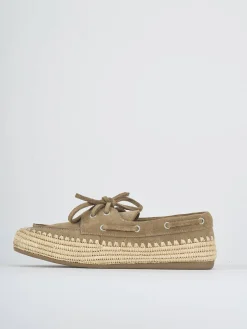 Mocassini tacco 1cm camoscio beige