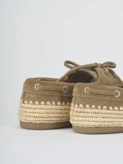 Mocassini tacco 1cm camoscio beige