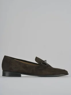 Mocassini tacco 1cm camoscio testa