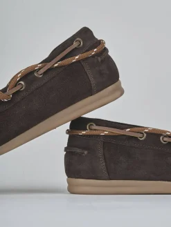 Mocassini tacco 1cm camoscio testa