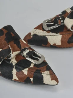 Mocassini tacco 1cm cavallino multicolor