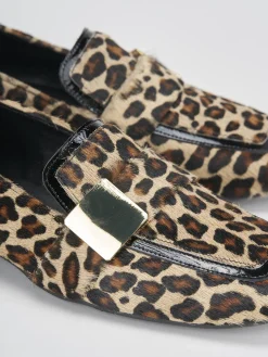 Mocassini tacco 1cm cavallino multicolor