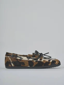 Mocassini tacco 1cm cavallino bianco