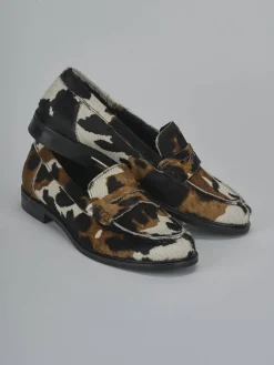 Mocassini tacco 2cm cavallino multicolor