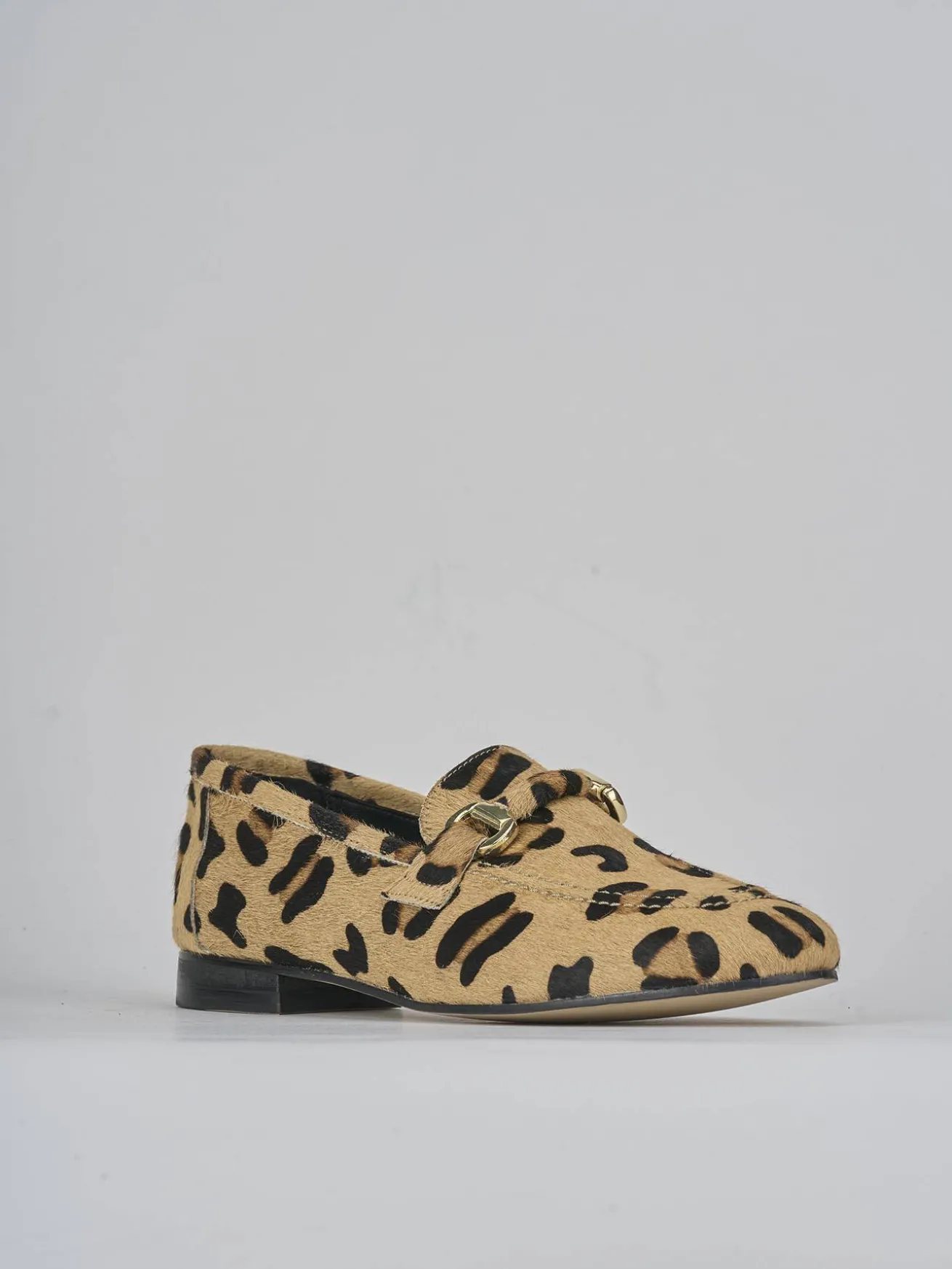 Mocassini tacco 1cm cavallino multicolor