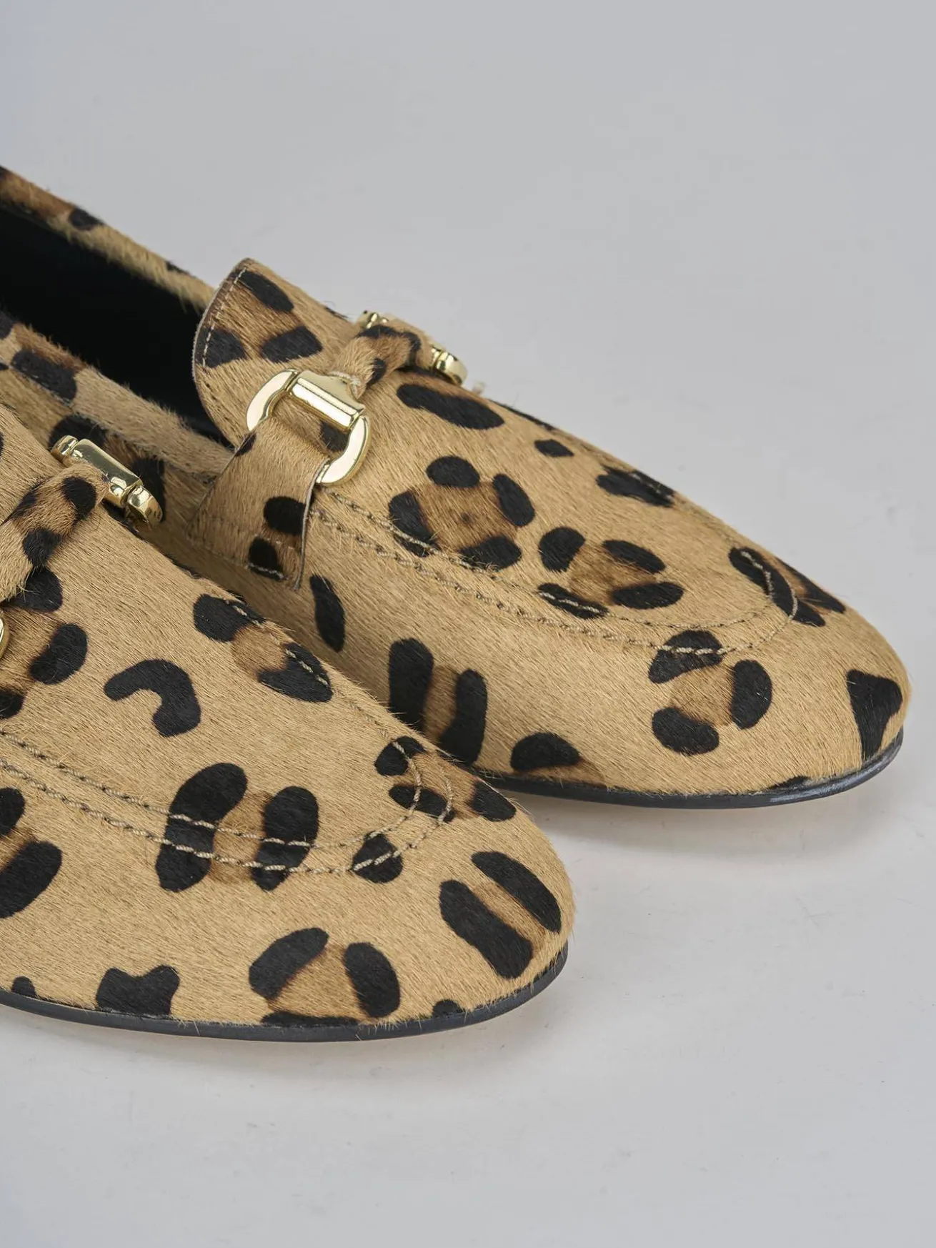 Mocassini tacco 1cm cavallino multicolor