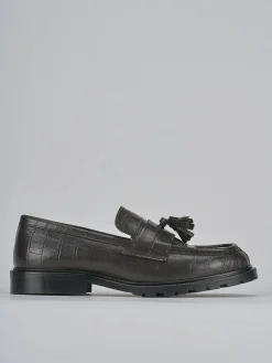 Mocassini tacco 2cm cocco testa