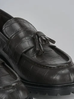 Mocassini tacco 2cm cocco testa