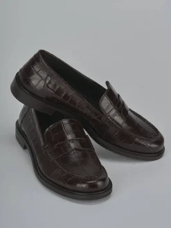 Mocassini tacco 2cm cocco testa