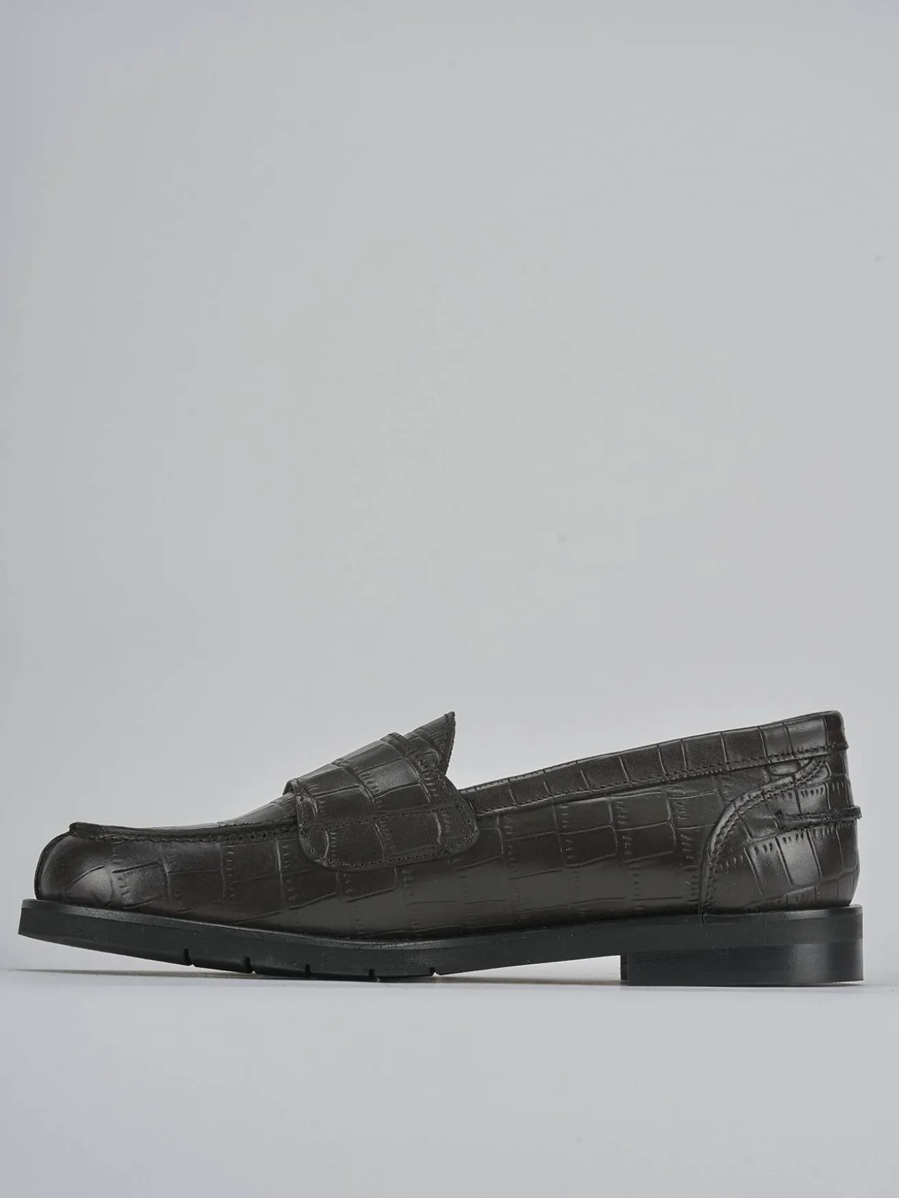 Mocassini tacco 2cm cocco testa