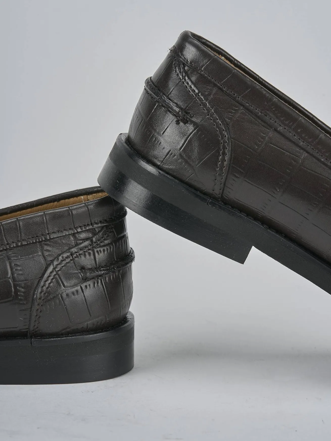 Mocassini tacco 2cm cocco testa