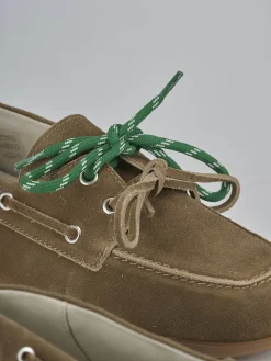 Mocassini tacco 1cm nabuk marrone