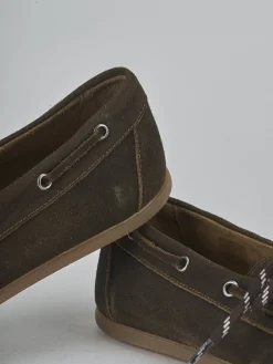 Mocassini tacco 1cm nabuk testa