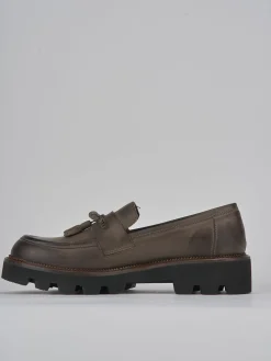 Mocassini tacco 3cm nabuk beige