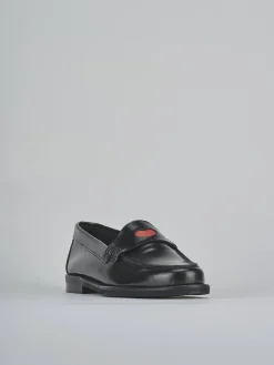 Mocassini tacco 1cm pelle nero