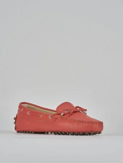 Mocassini tacco 1cm pelle rosso