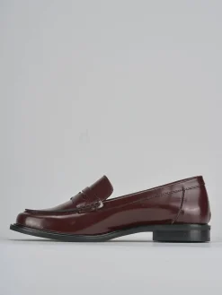 Mocassini tacco 1cm pelle bordo'