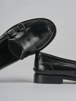 Mocassini tacco 2cm pelle nero