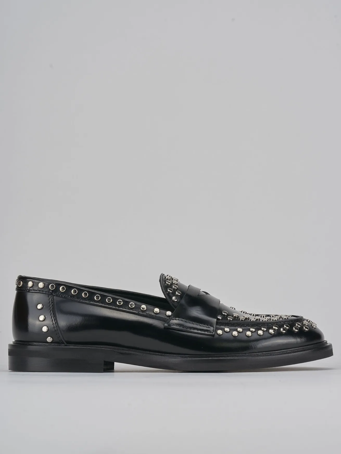 Mocassini tacco 1cm pelle nero