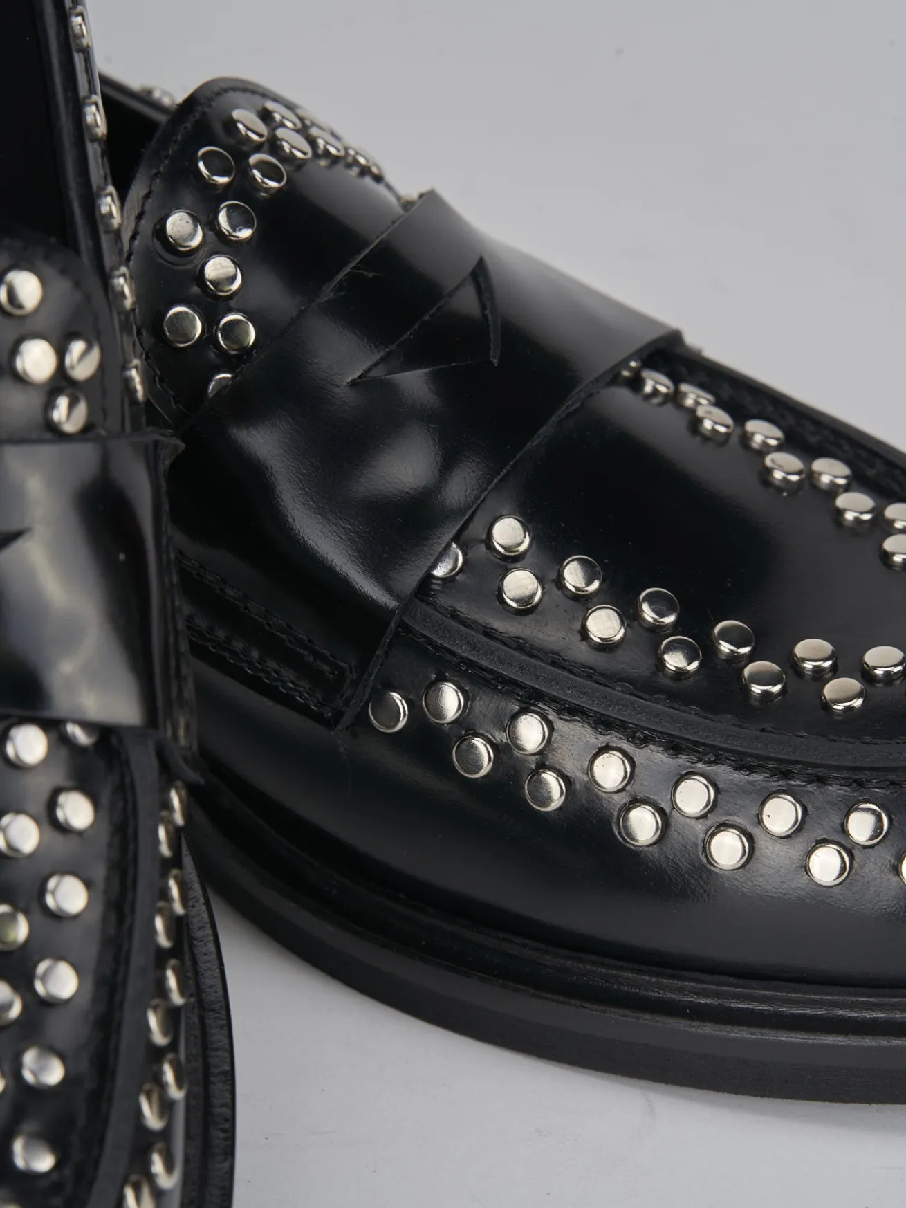 Mocassini tacco 1cm pelle nero