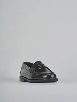 Mocassini tacco 1cm pelle bordo'