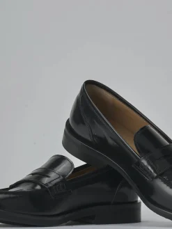 Mocassini tacco 2cm pelle nero