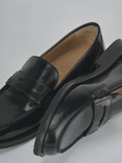 Mocassini tacco 2cm pelle nero