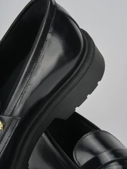 Mocassini tacco 2cm pelle nero