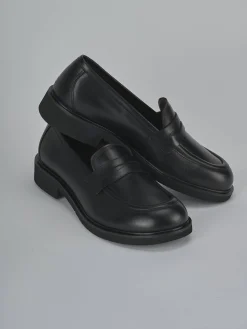 Mocassini tacco 2cm pelle nero